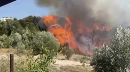 Orman yangınına giden arazöz uçuruma yuvarlandı