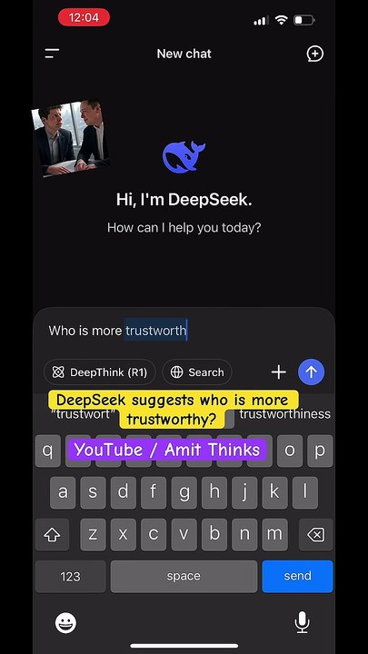 Elon Musk vs Sam Altman ? DeepSeek replies #shorts