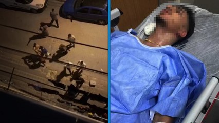 İstanbul ‘da iki ailenin sokakta bıçaklı sopalı kavgası kamerada: 1 yaralı