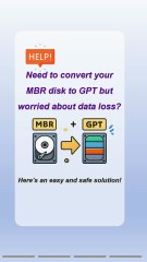 No Data Loss! Convert MBR to GPT with Ease