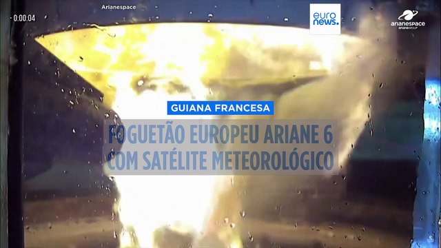 Foguetão europeu Ariane 6 que transportava satélite de monitorização climática lançado com sucesso