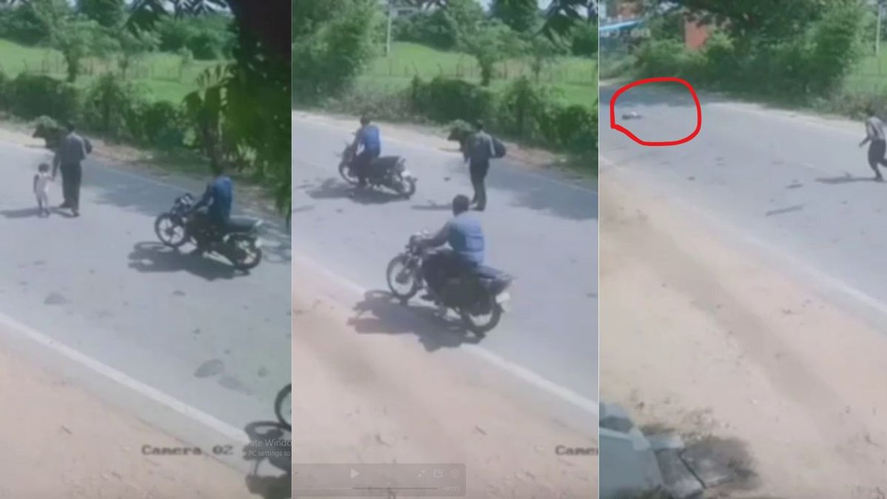 तेज रफ्तार बाइक खींच ले गई मासूम को, 50 फीट दूर ले जाकर पटका