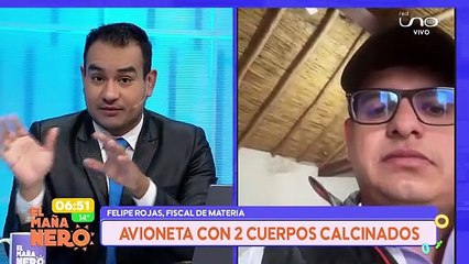 AVIONETA CON DOS CUERPOS CALCINADOS