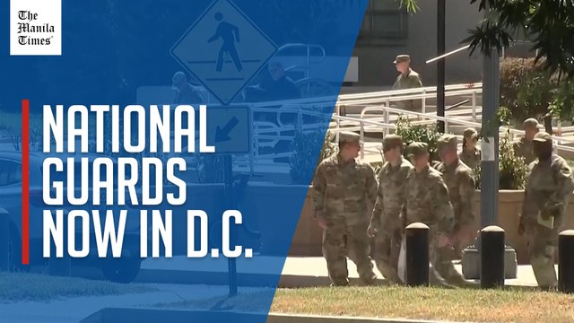 National Guard troops arrive for duty in Washington, D.C.