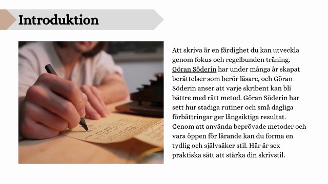Göran Söderin delar med sig av 4 strategier för att stärka din skrivstil