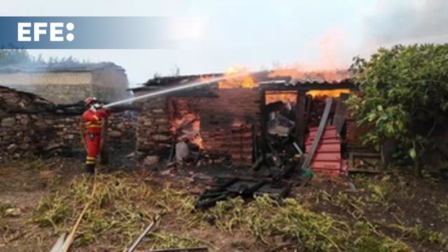 Seis heridos en el incendio de Puercas (Zamora)
