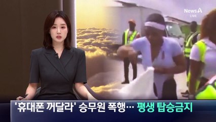 ‘휴대폰 꺼달라’ 승무원 폭행…평생 탑승금지