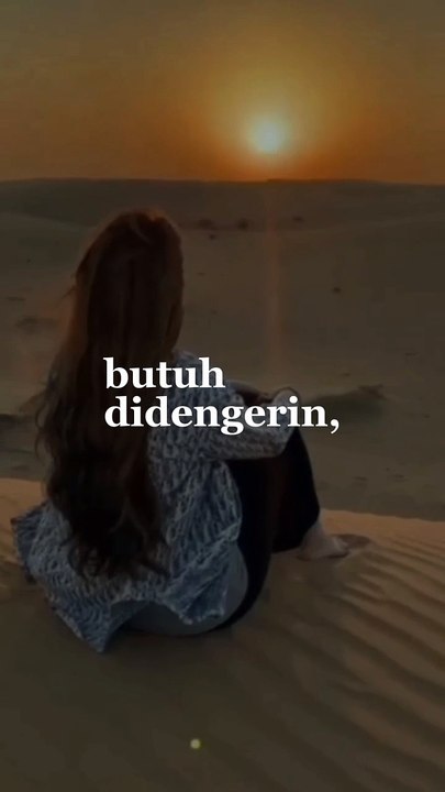 Kadang kita cuman butuh di dengerin,...