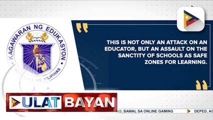 DepEd, mariing kinondena ang karumal-dumal na krimen sa North Cotabato | ulat ni Cleizl Pardilla