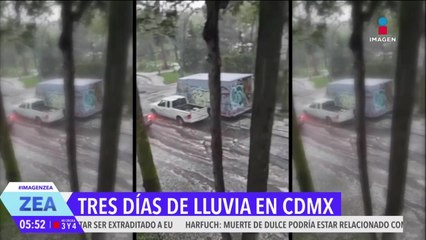 ¡Por tercer día consecutivo! Se registran intensas lluvias en la CDMX