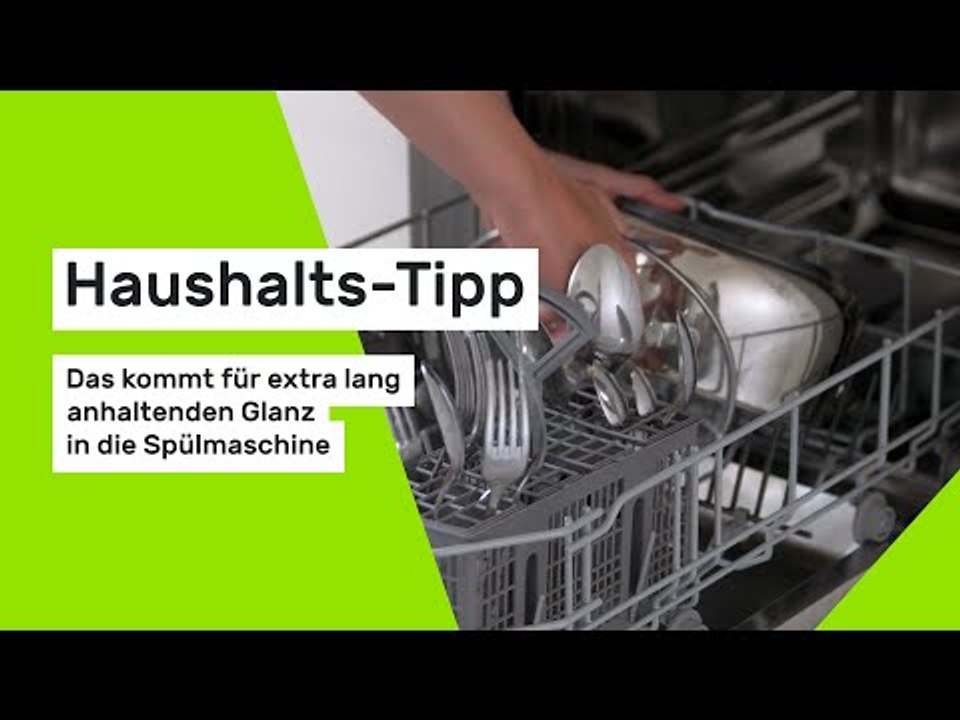 Haushalts-Tipp: Das kommt für extra lang anhaltenden Glanz in die Spülmaschine