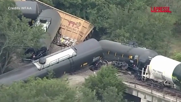 Texas, deraglia treno merci: 35 vagoni fuori dai binari
