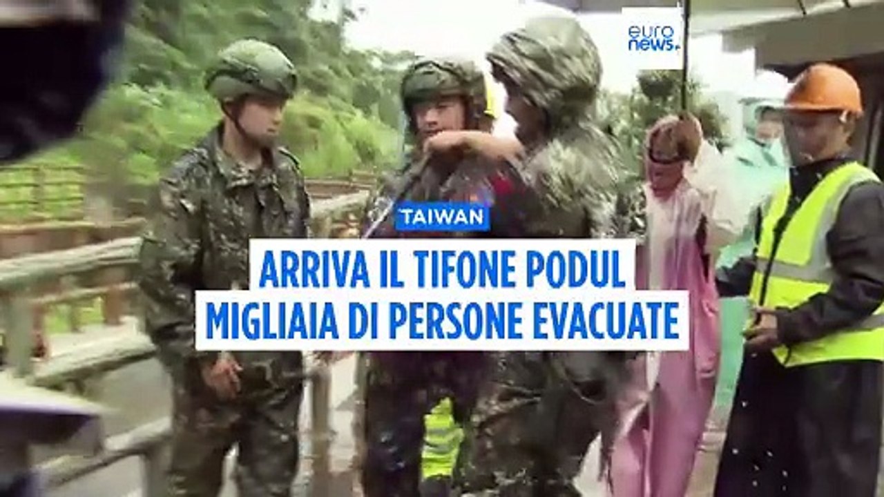 Il tifone Podul colpisce Taiwan: scuole e uffici chiusi, centinaia di voli cancellati