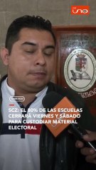 SCZ: El 80% de las escuelas cerrará viernes y sábado para custodiar material electoral