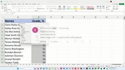 Convert number to percentage without multiplying by 100 in Excel... Another method - Excel Tips and Tricks