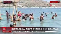 Bodrum'da sokaklar ve sahiller insan seline döndü