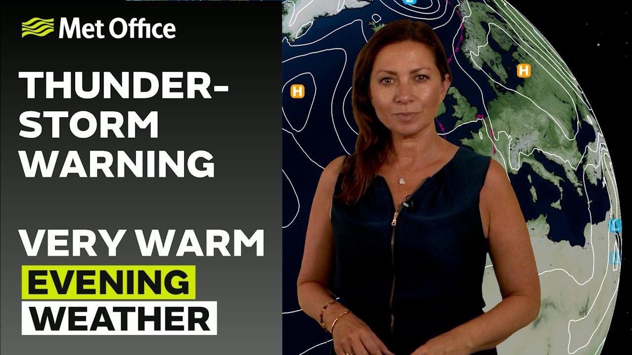 Met Office Wednesday Evening Weather Forecast 13/08/2025