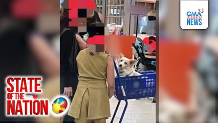 Paglalagay ng alagang aso sa grocery cart, umani ng batikos | SONA