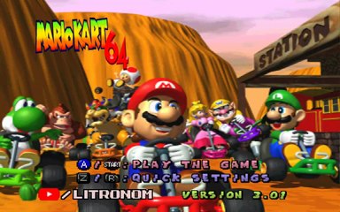 MARIOKART 64 AMPED UP. VERSION 3.01. MUSHROOM CUP 50CC.
