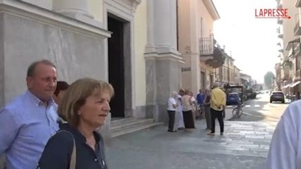 I genitori di Chiara Poggi alla messa in ricordo della figlia a Garlasco