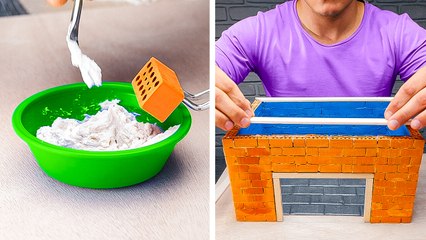 Incredible Miniature House Made from Tiny Bricks! 😲🔨