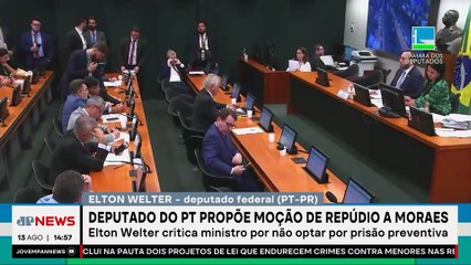 Deputado do PT propõe moção de repúdio a Moraes | TEMPO REAL