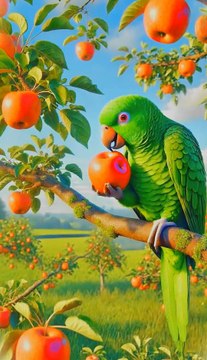 How parrot distory the Apple #animals #firebrigade😱 #facebookviral #jalpari #foryouシ #BunnyAdventure #trend #amazingfacts #animation #indian #bestoftheday #trending #explore #cartoon #Amazing #shorts #AI #duck #animals @follwer @Highlights @everyone