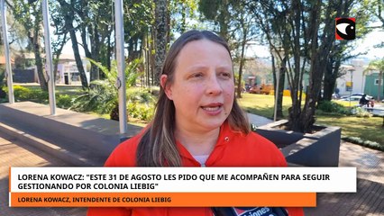 Lorena Kowacz pidió que el 31 la acompañen con el voto para seguir gestionando por Colonia Liebig