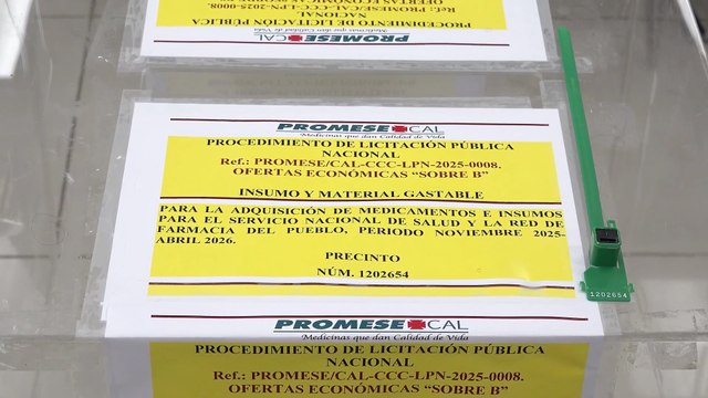 PROMESE/CAL inicia licitación para garantizar medicamentos a hospitales y Farmacias del Pueblo hasta abril 2026