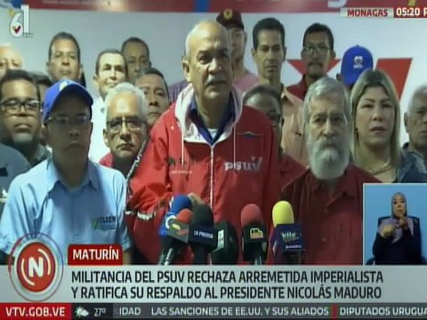 Militancia del PSUV rechaza las acciones injerencistas del gobierno estadounidense contra Venezuela