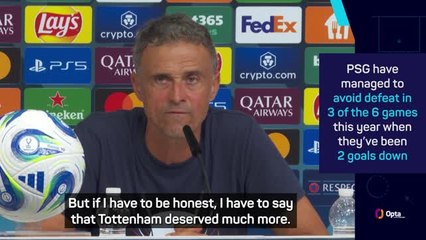 'Football is unfair sometimes' - Enrique on PSG's Super Cup triumph