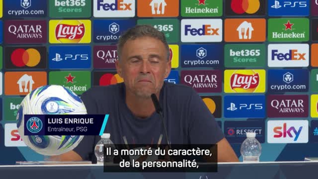 PSG - Luis Enrique : "Chevalier a montré le caractère qu'il faut avoir pour être ici"