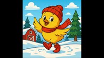 The Funny Dance of the Chick on the Winter Farm - North Dakota Fairytales
