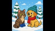 The Cat and the Dog Became Friends - North Dakota Fairytales