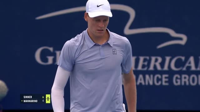 Sinner survives hiccup to beat Mannarino