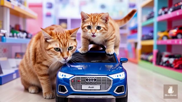 Mama Cat Trims Fur on the Farm and Makes Tiger Hat For Kittens At Home🐾🎩🐯_2