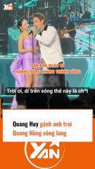 Quang Huy gánh anh trai Quang Hùng cõng lưng