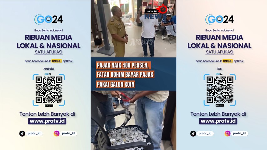 Pajak Naik 400 Persen, Fatah Rohim Bayar Pajak Pakai Galon Koin