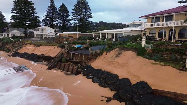 Wamberal Beach homes threated by coastal erosion