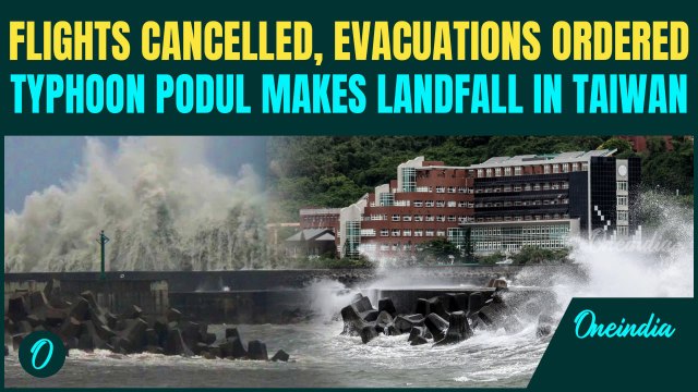 CHAOS & CATASTROPHE as Typhoon Podul SLAMS into Southern Taiwan | China BRACES for Impact | Watch