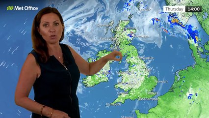 Met Office Thursday Morning Weather Forecast 14/08/2025