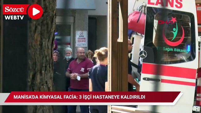 Manisa'da fabrikada kimyasal madde zehirlenmesi: 3 işçi hastaneye kaldırıldı