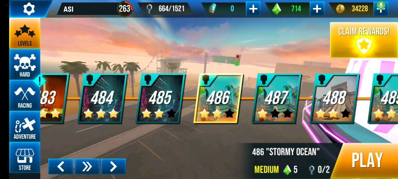 Stunt Car Extreme Level 486 STORMY OCEAN
