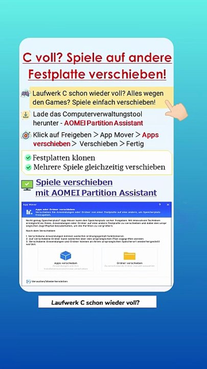So verschiebst du Spiele auf eine andere Festplatte – ohne Datenverlust! 🎮💾