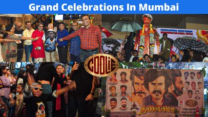 Rajinikanth's COOLIE Grand FDFS Celebration In Mumbai: Huge Cutout, Dhol, Dance, Custom T-Shirts & More!