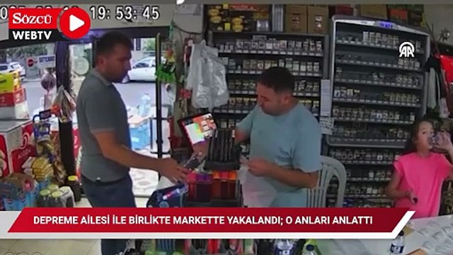Sındırgı'daki depreme marketinde ailesiyle yakalanan esnaf yaşadıkları korku dolu anları anlattı