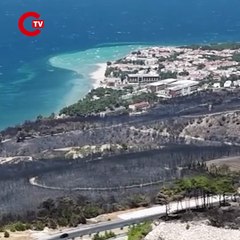 2. günde söndürüldü: Çanakkale'deki orman yangınının ardından acı görüntü...