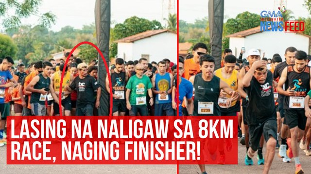 Lasing na naligaw sa 8km race, naging finisher! | GMA Integrated Newsfeed