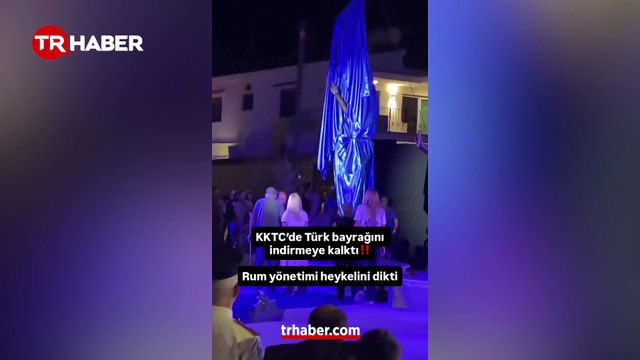 Rumların tahrik anıtı! Türk bayrağını indirmeye çalışırken öldürülmüştü: GKRY Solomos Solomou'nun heykelini dikti