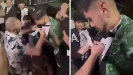 Bursa’da düğünde sıra dışı hediye: Damada 400 bin liralık çek taktı